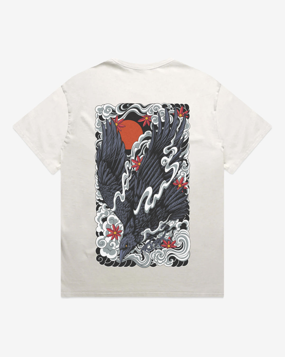 Irezumi Raven Mens Faded Graphic Tee