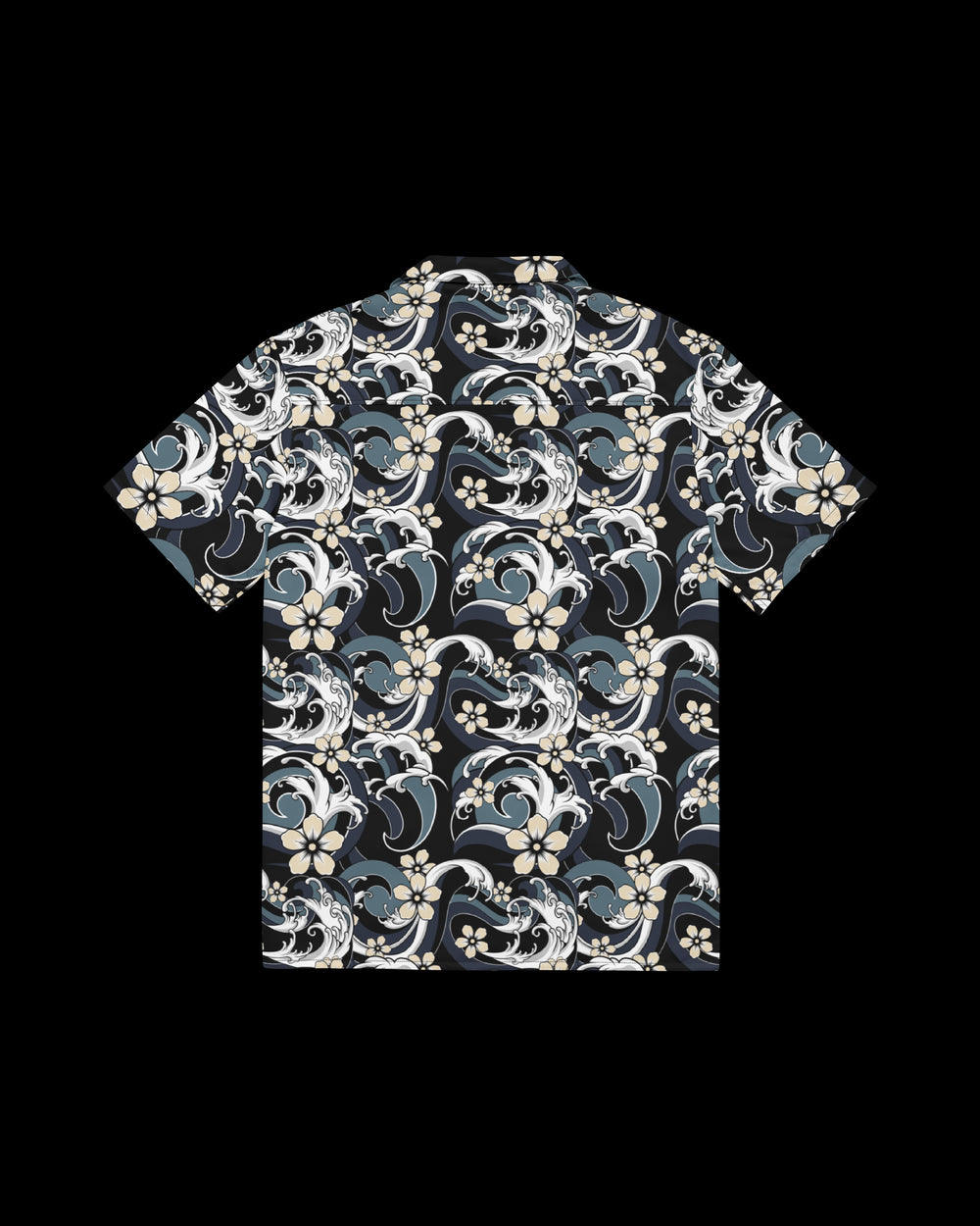 open collar shirt with a floral pattern