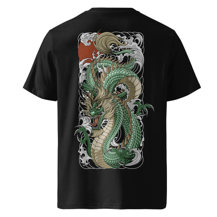 Jade Tide Dragon Black Tee