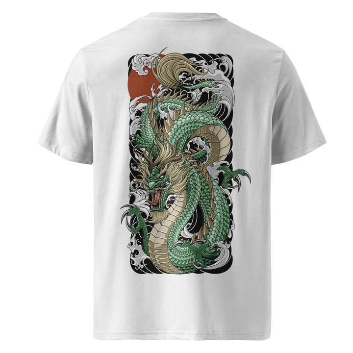 Jade Tide Dragon White Tee