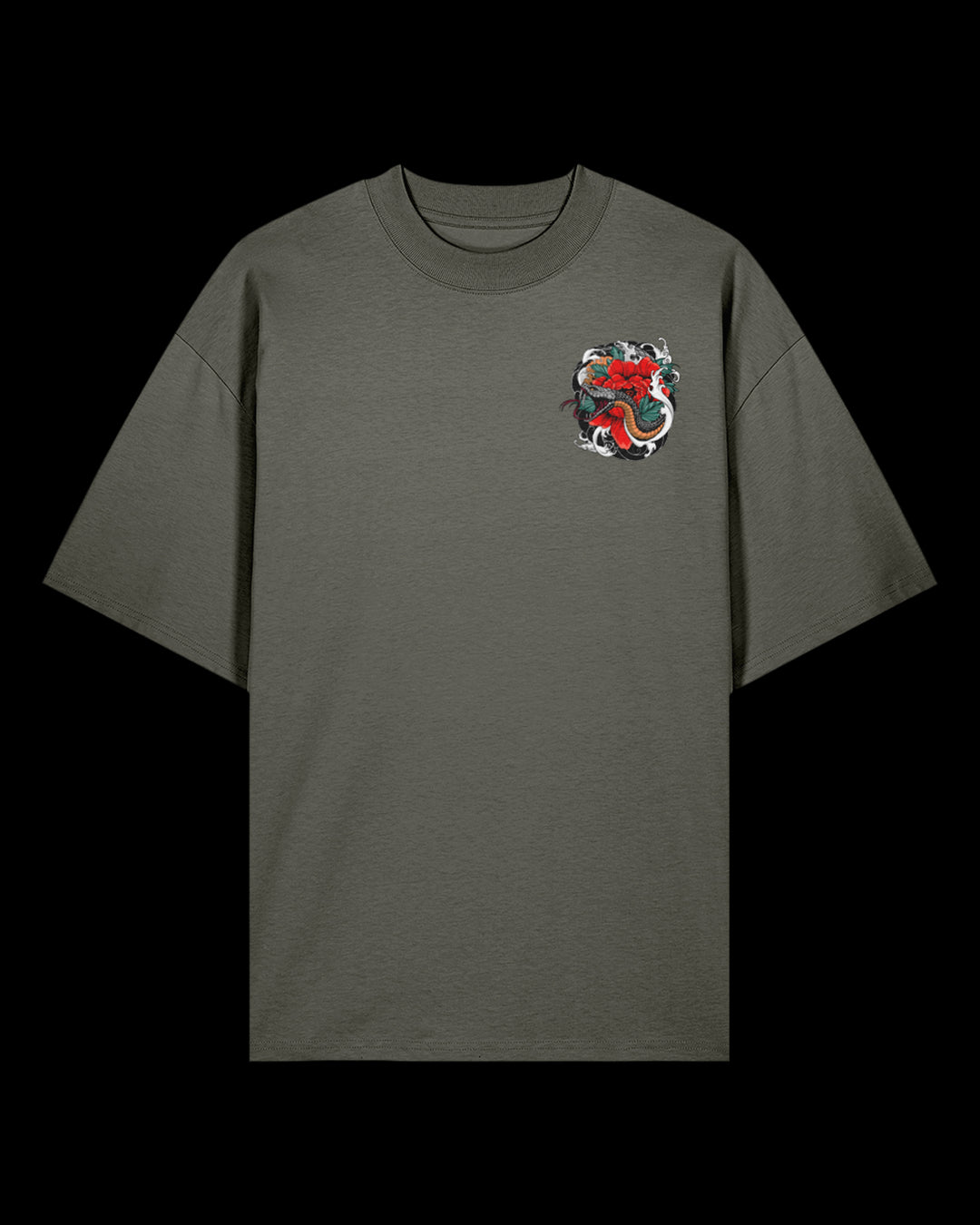 Serpents Bloom Oversized T-Shirt