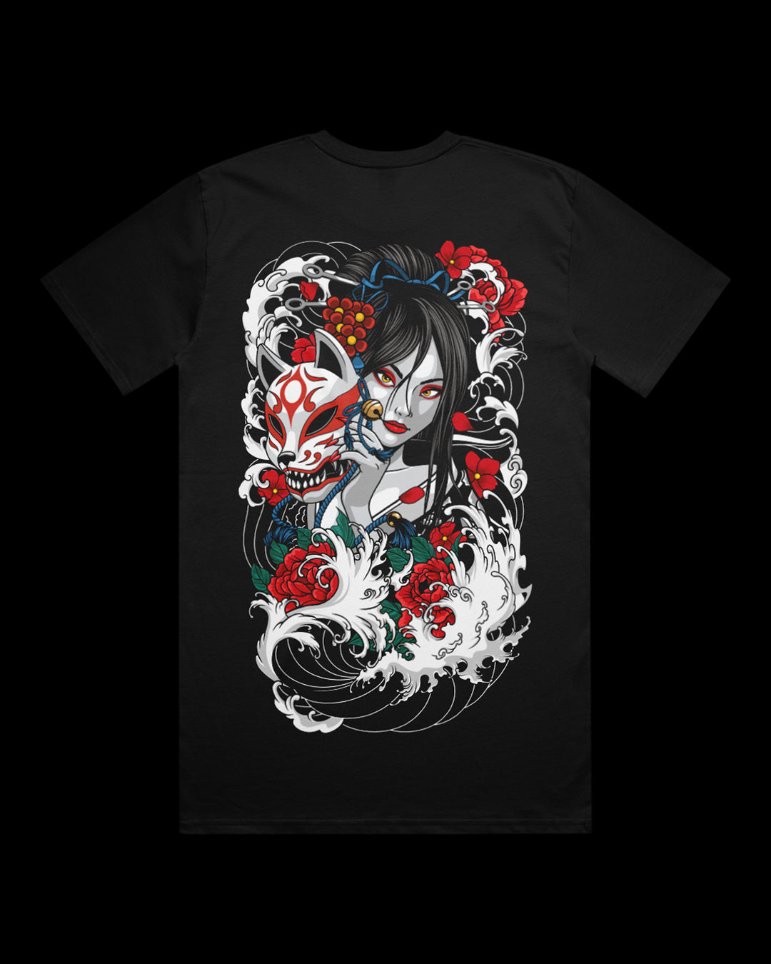 T-shirt featuring Japanese Irezumi-style artwork — Kitsune Relaxed Tee