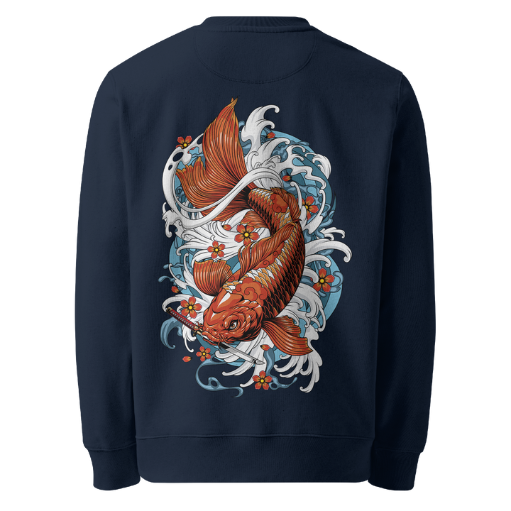 Koi Fish French Navy Sweatshirt