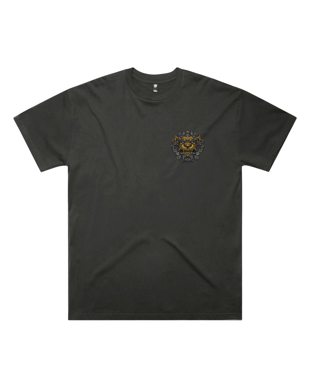 Oversized-fit t-shirt, Komainu print - Coal