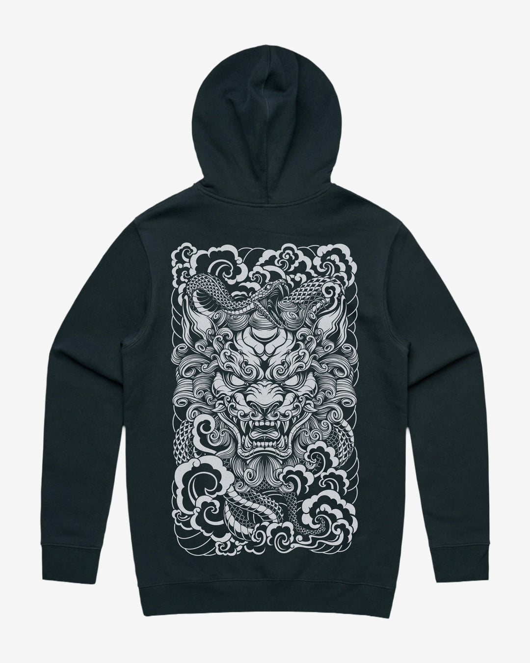Japanese Tattoo Hoodie - Komainu Hebi