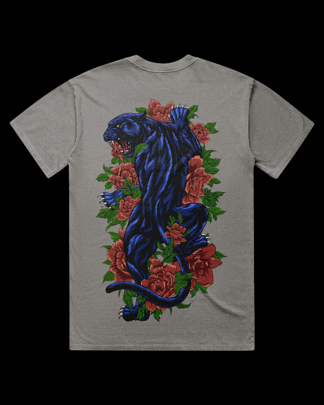 Climbing Panther Acid Wash graphic T-Shirt