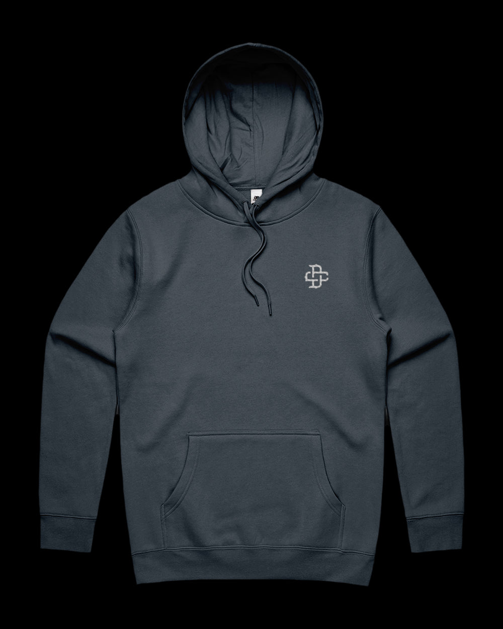 petrol hoodie with dc monogram logo embroidery