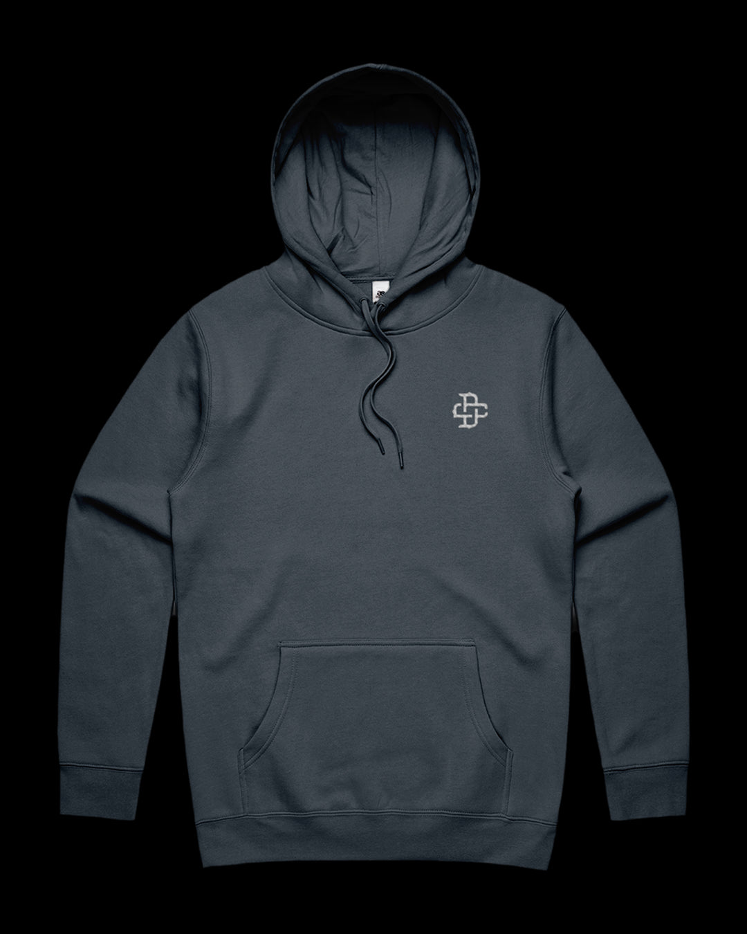 petrol hoodie with dc monogram logo embroidery