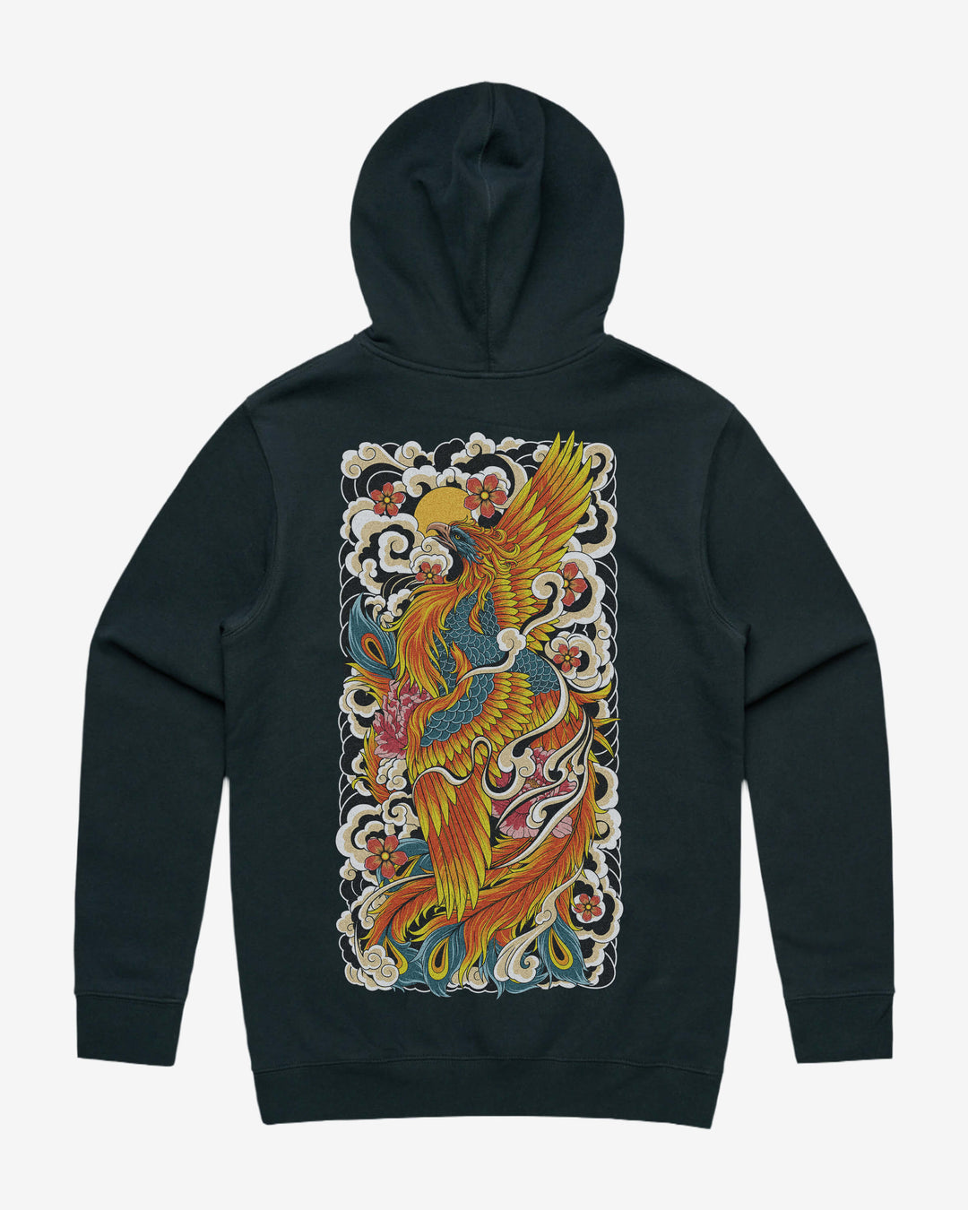 Rising Phoenix Graphic Hoodie With Back Print