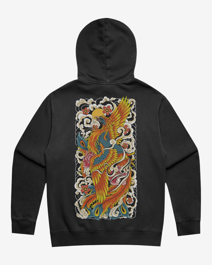 Irezumi Phoenix Hoodie – Faded Pullover