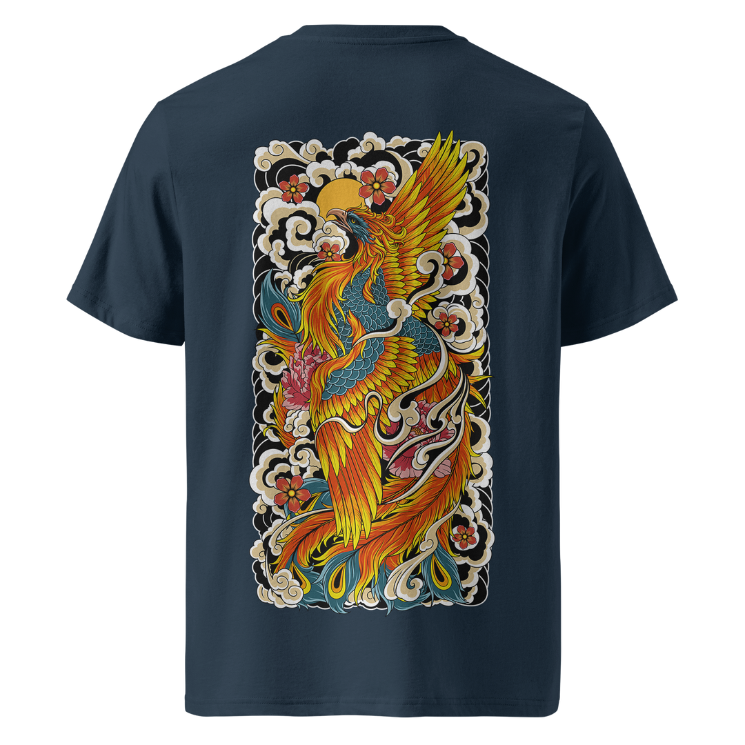 Rising Phoenix Tattoo Tee – Navy Heavyweight