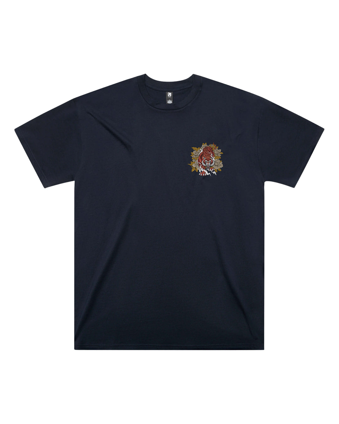 Oversized-fit t-shirt, Prowling Tiger print - Navy