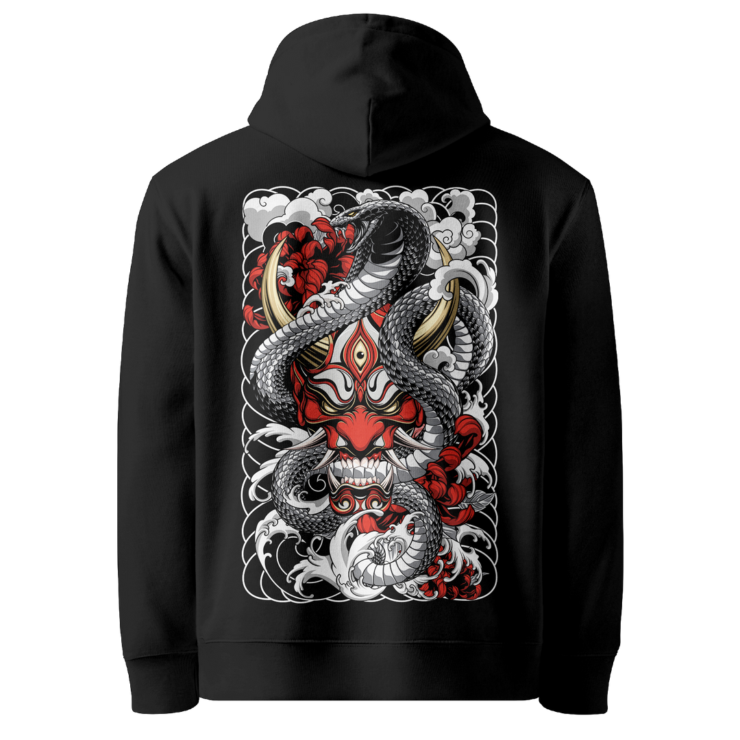 Rage and Venom Tattoo Hoodie - Black