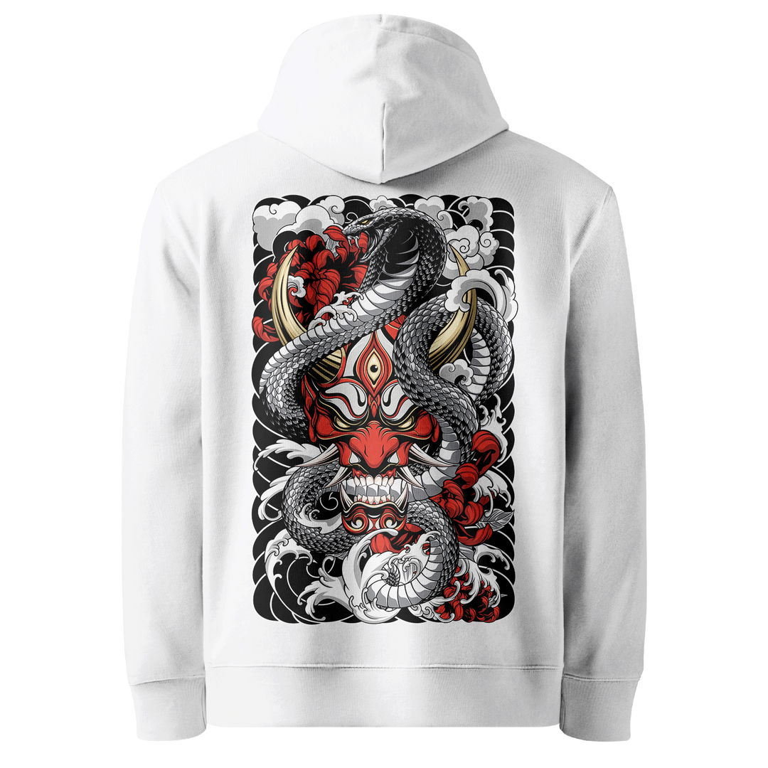 Tattoo-inspired graphic hoodie featuring original tattoo artwork. Premium heavyweight cotton for warmth and comfort.