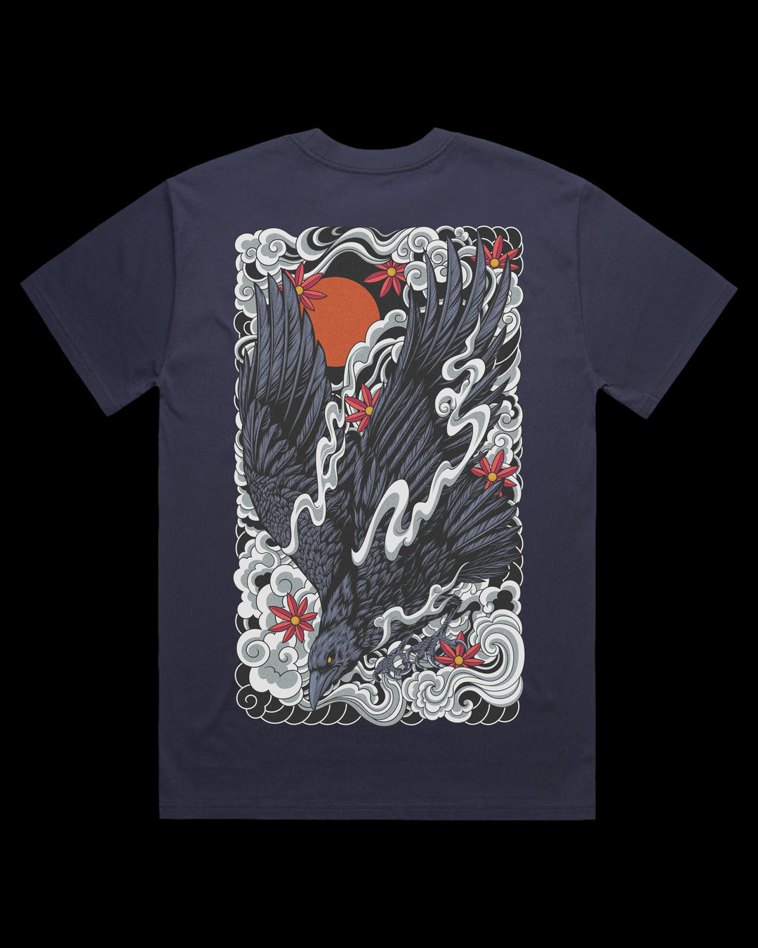 Boxy, Oversized 280gsm Heavyweight T-Shirt With Large Irezumi Inspired Back Print.