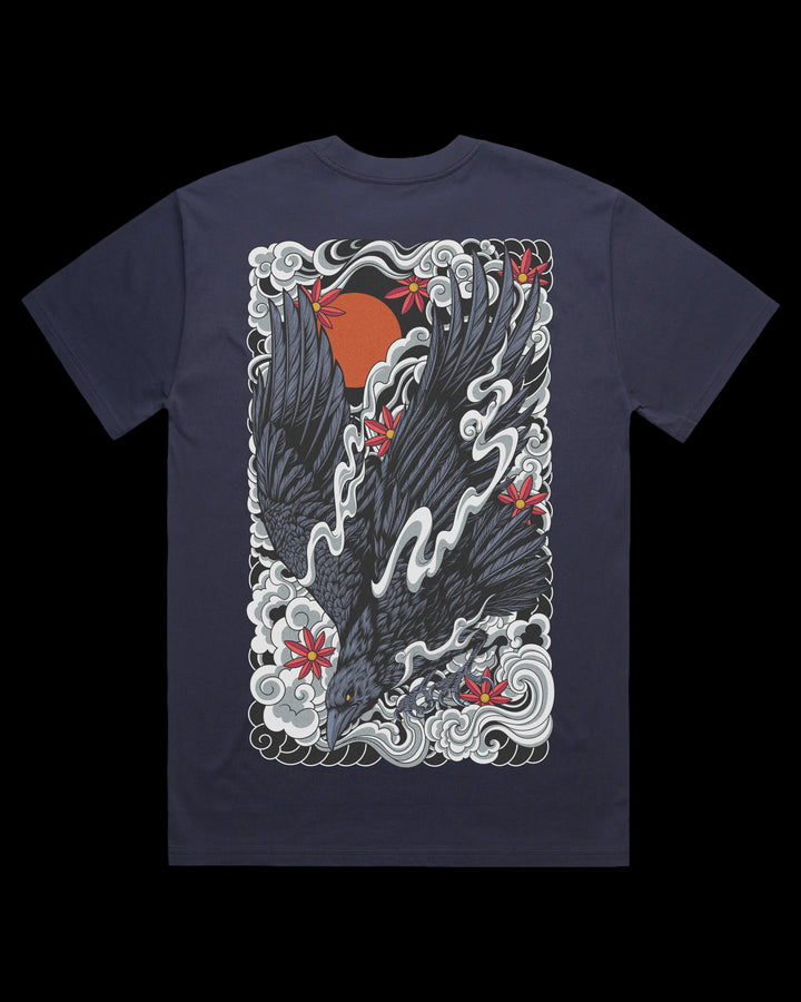 Boxy, Oversized 280gsm Heavyweight T-Shirt With Large Irezumi Inspired Back Print.