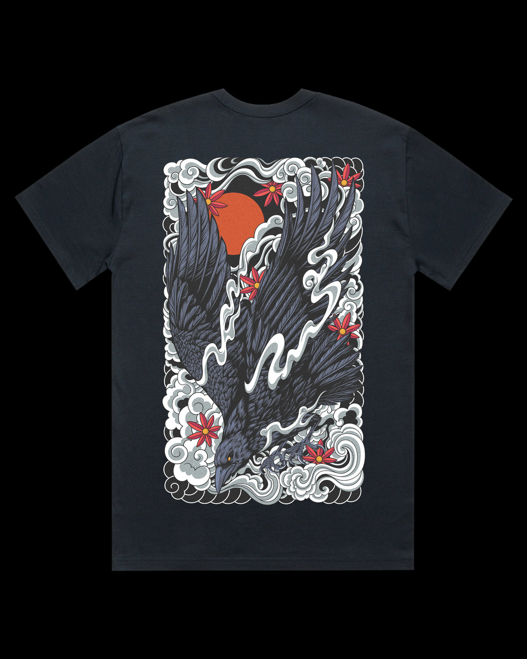 Boxy, Oversized 280gsm Heavyweight T-Shirt With Large Irezumi Inspired Back Print.