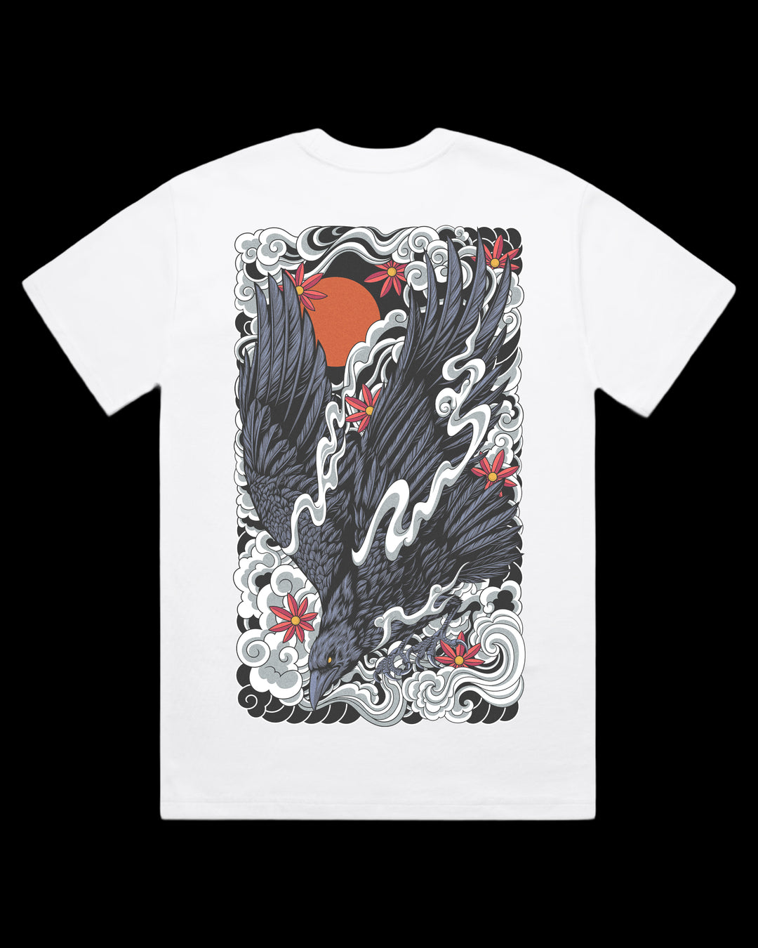 Boxy, Oversized 280gsm Heavyweight T-Shirt With Large Irezumi Inspired Back Print.