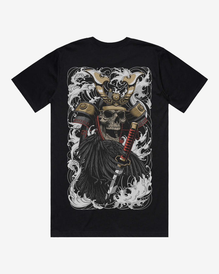 Skeletal Shogun Graphic Tee With Back Print