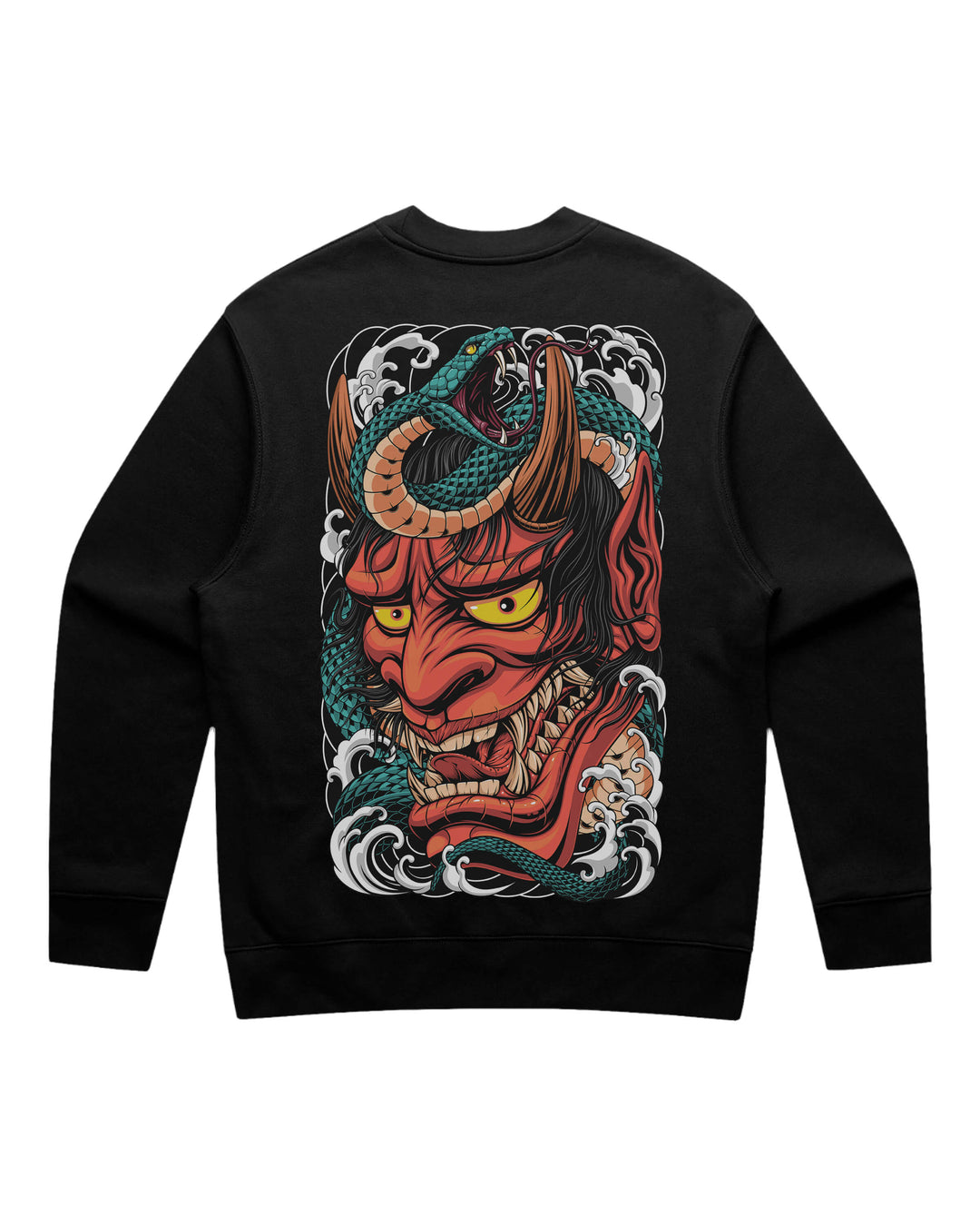 Red Demon Black Crewneck Sweatshirt