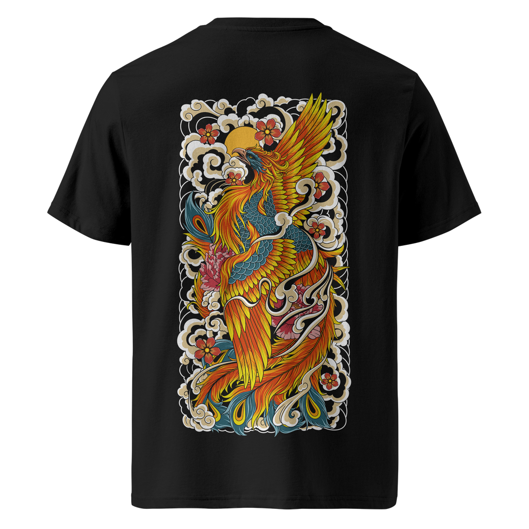 Rising Phoenix Tattoo Tee – Black Midweight