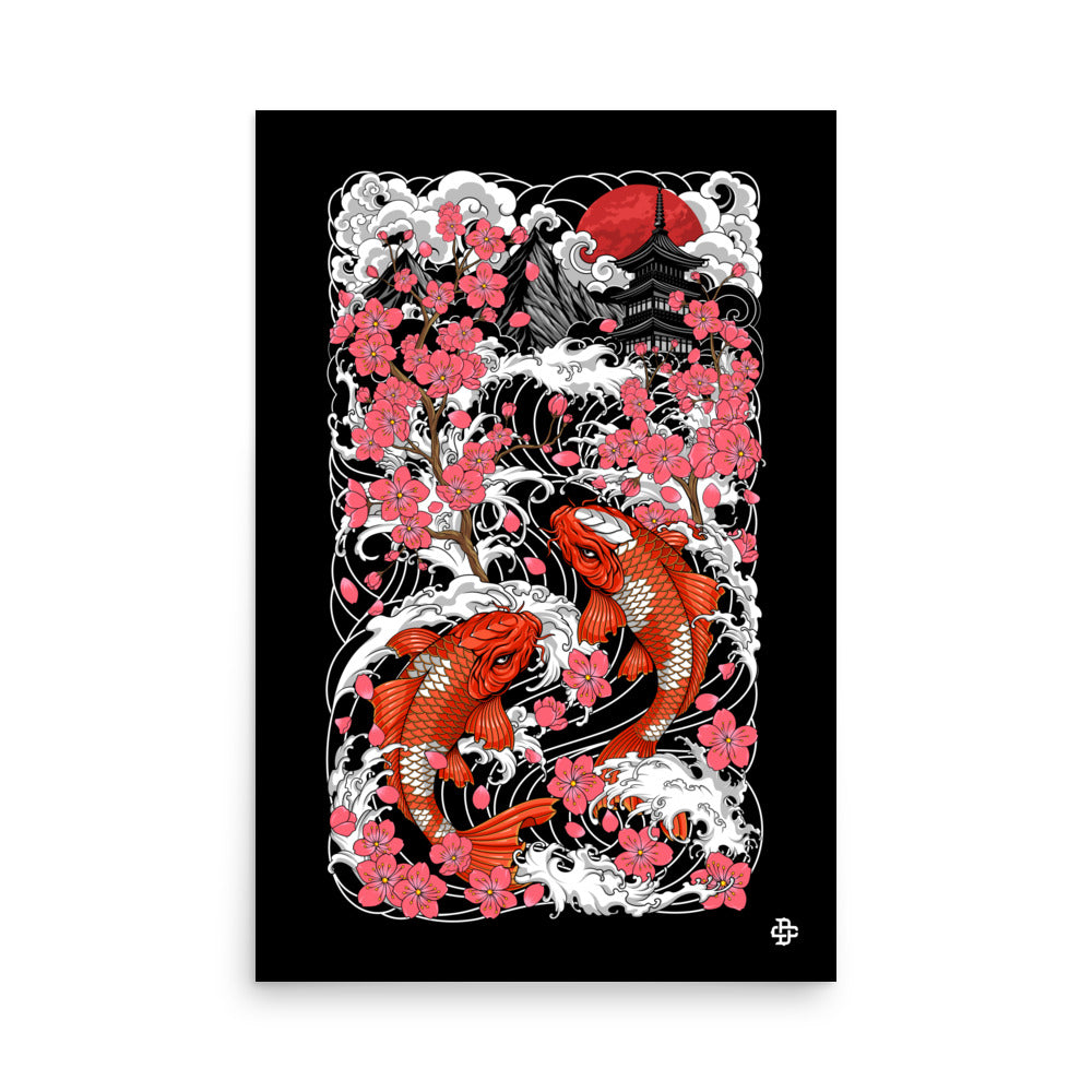 sakura blossom poster product mockup