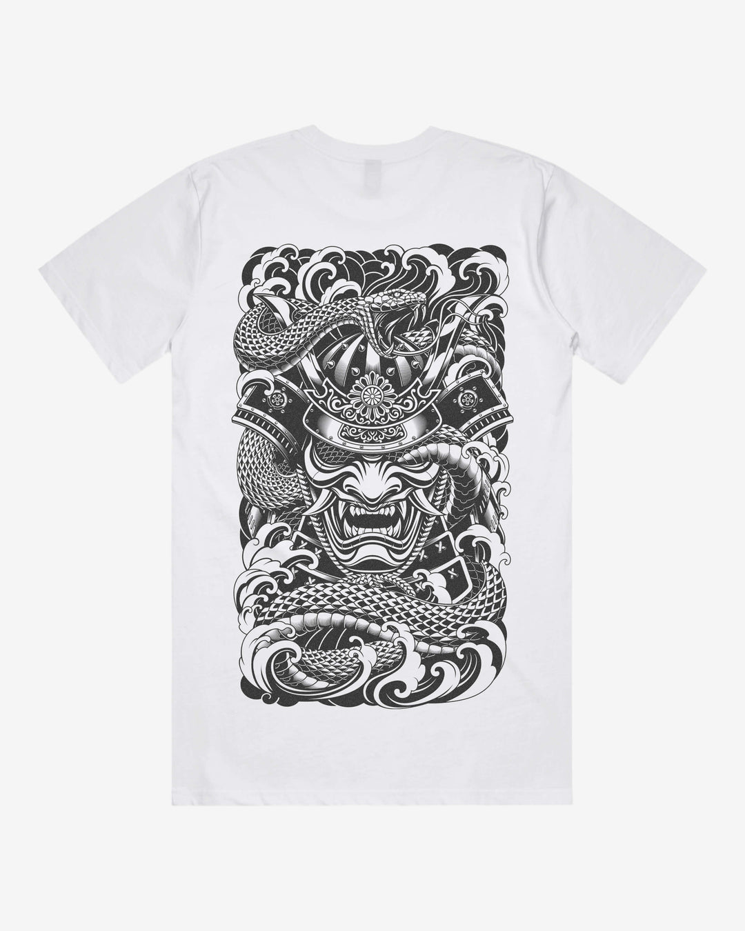 Irezumi Samurai Relaxed Fit Graphic Tee With Large Japanese Tattoo Inspired Back Print