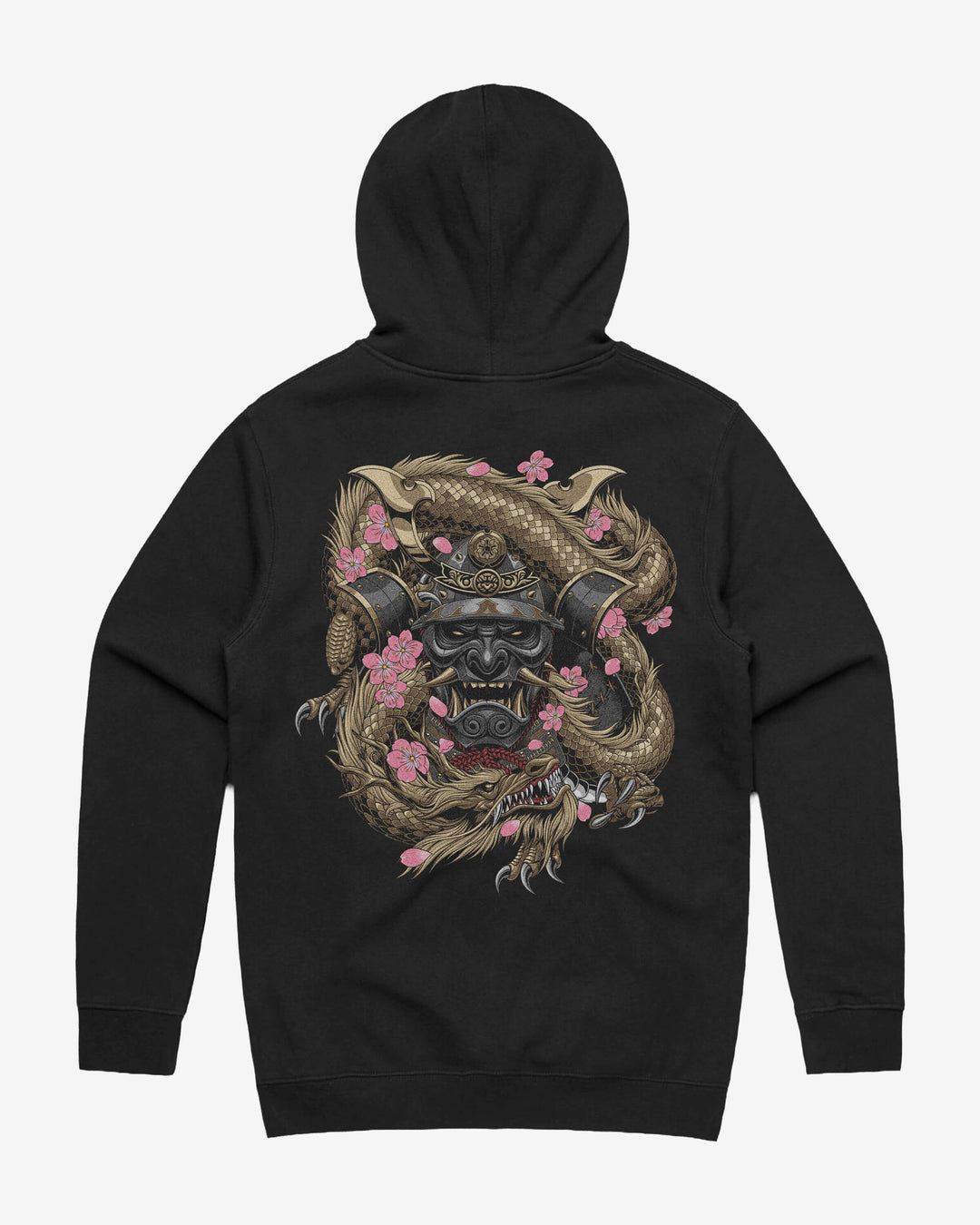Samurai Mask black heavyweight hoodie