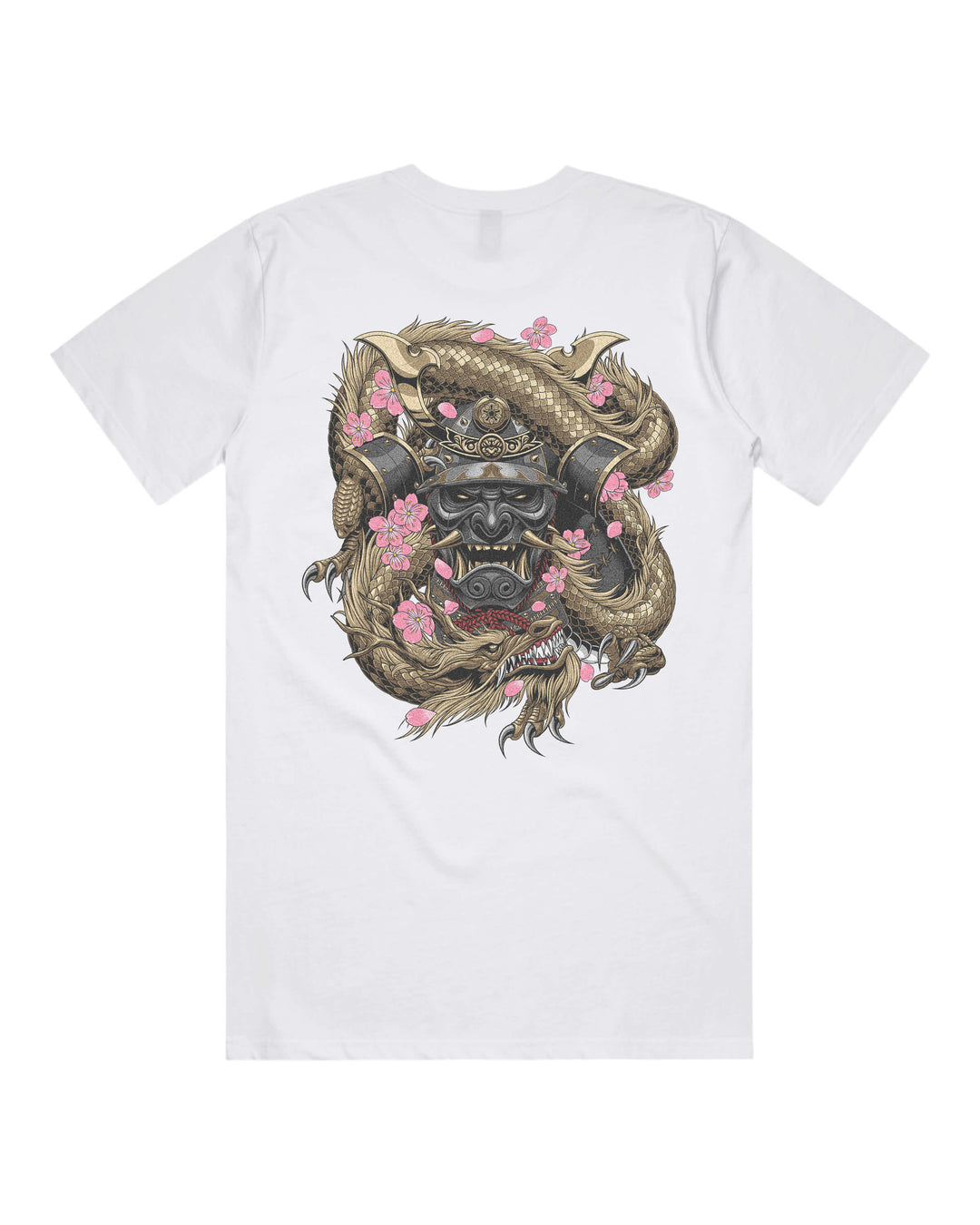 Japanese Tattoo Graphic Tee — Samurai Ryu Back Print