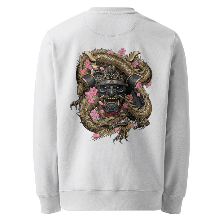 Samurai Mask Embraced White Sweatshirt