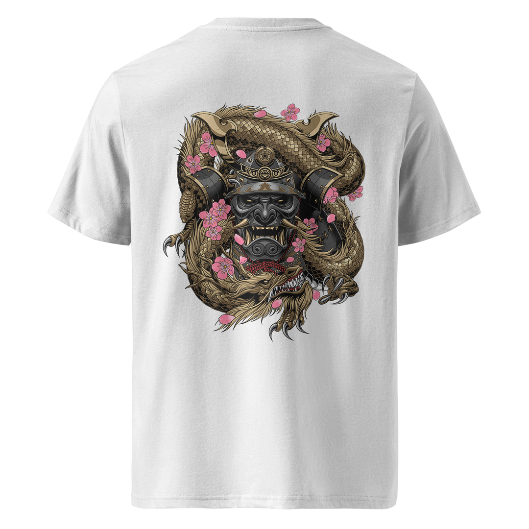 Samurai Embraced White Heavyweight Tee