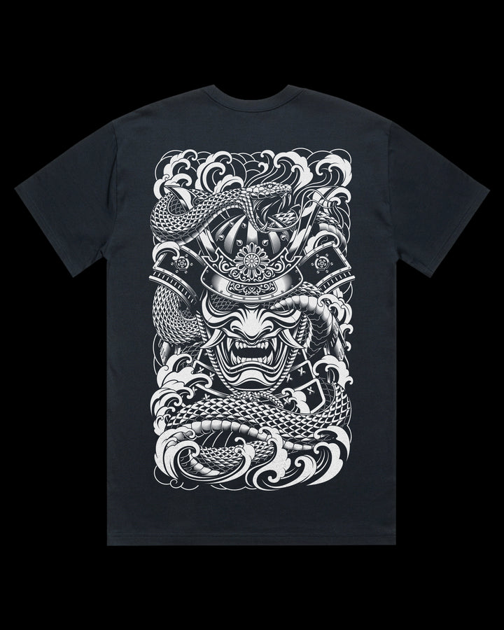 Boxy, Oversized 280gsm Heavyweight T-Shirt With Large Irezumi Inspired Back Print.