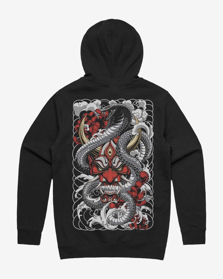 Oni Mask Japanese Tattoo Hoodie
