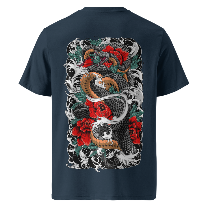 Serpents Bloom French Navy Heavyweight Tee