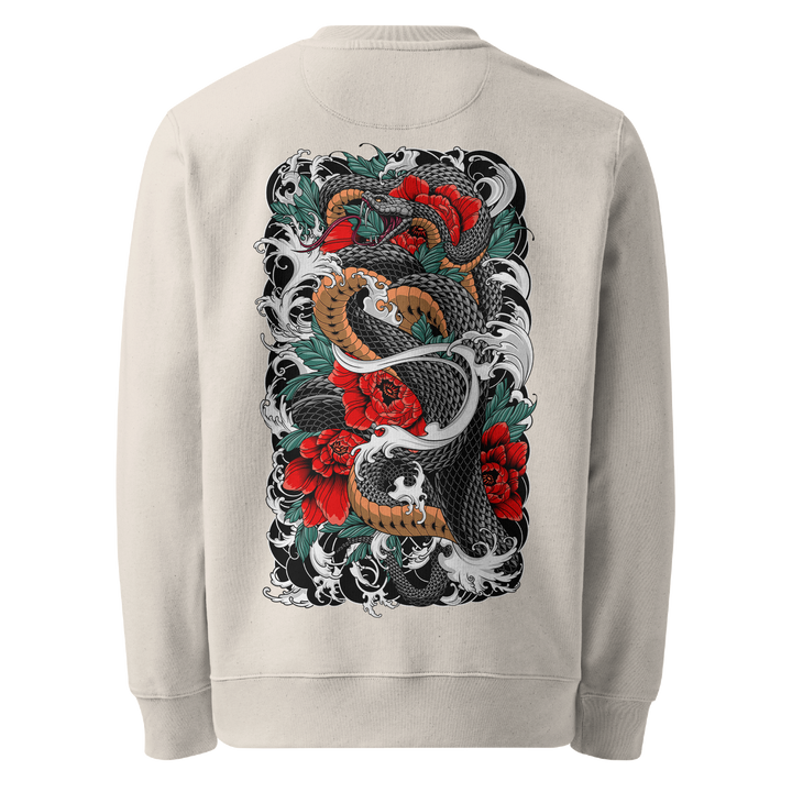 Serpents Bloom Natural Raw Sweatshirt