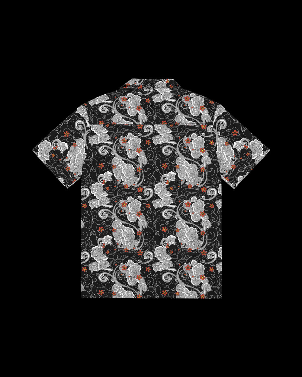 open collar shirt with a floral pattern
