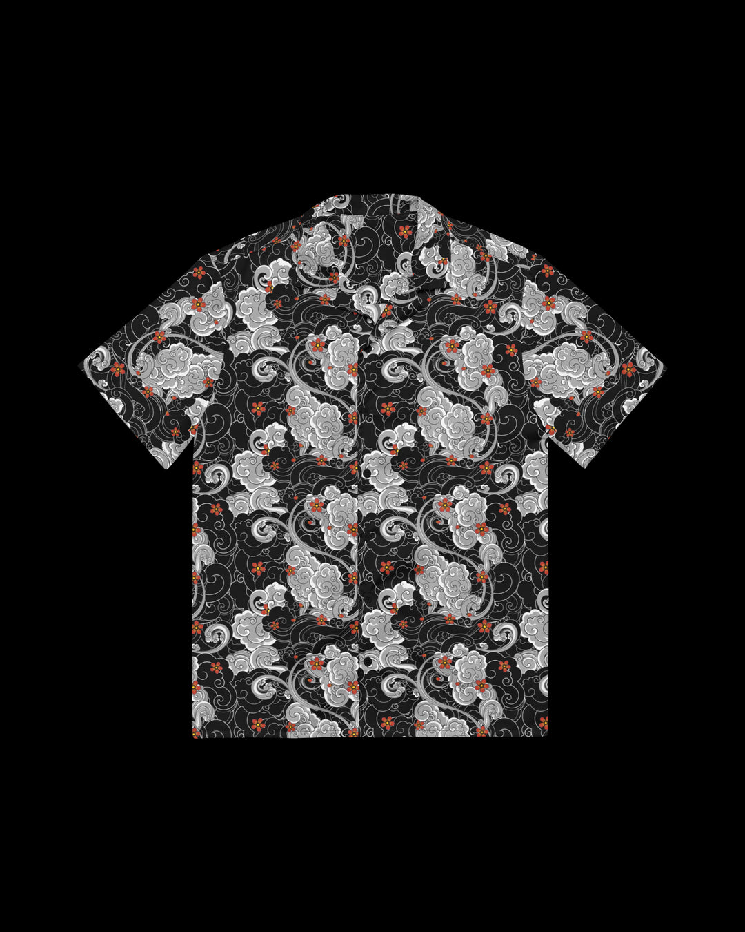 open collar shirt with a floral pattern