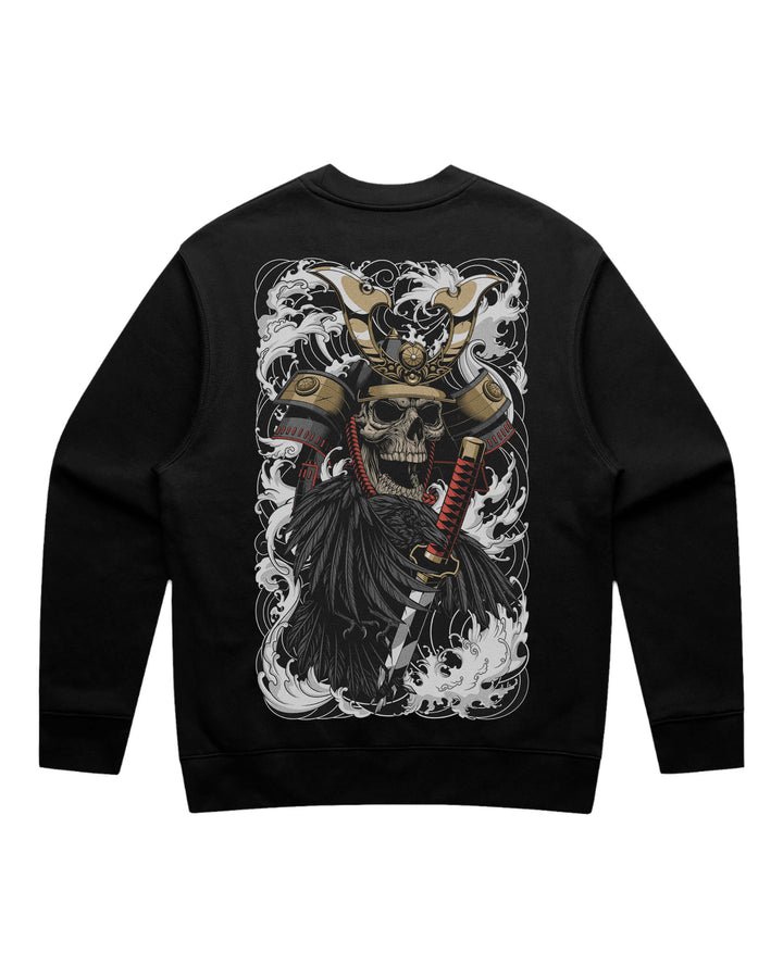 Shogun Skull Black Crewneck Sweatshirt