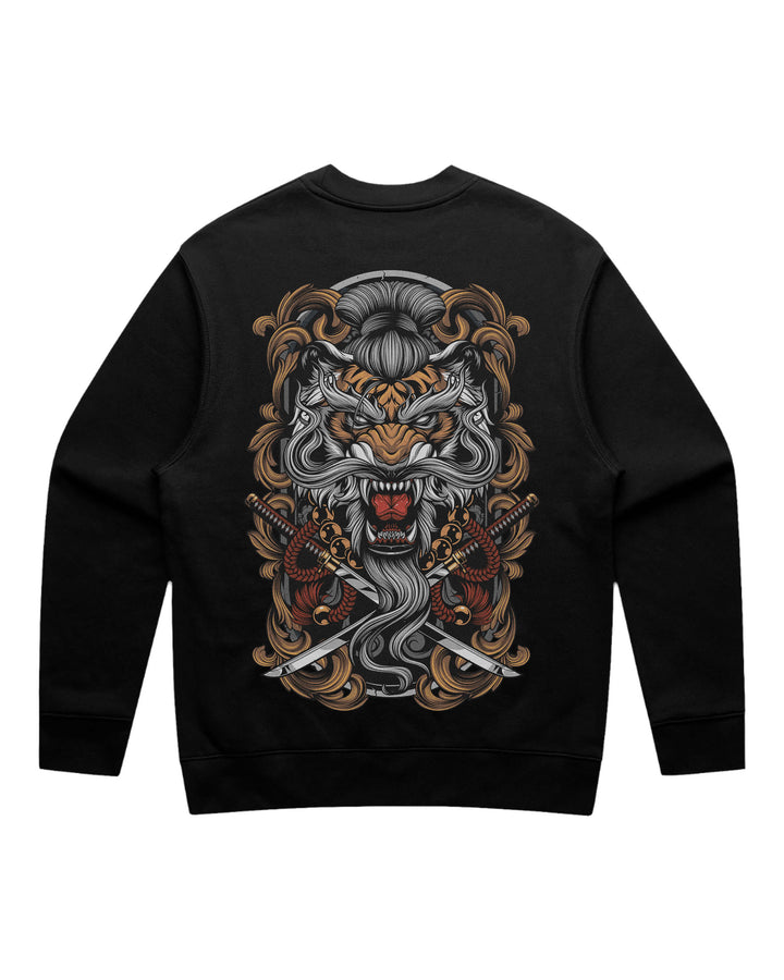 Shogun Tiger Black Crewneck Sweatshirt