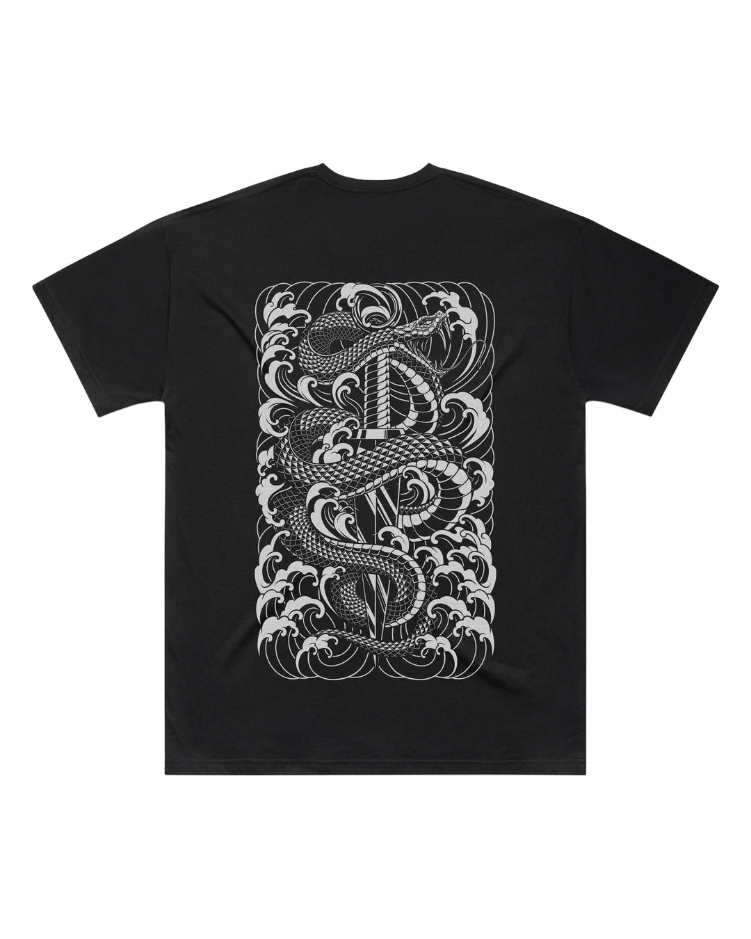Snake & Dagger Black Oversized T-Shirt