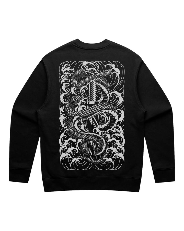 Snake & Dagger Black Crewneck Sweatshirt