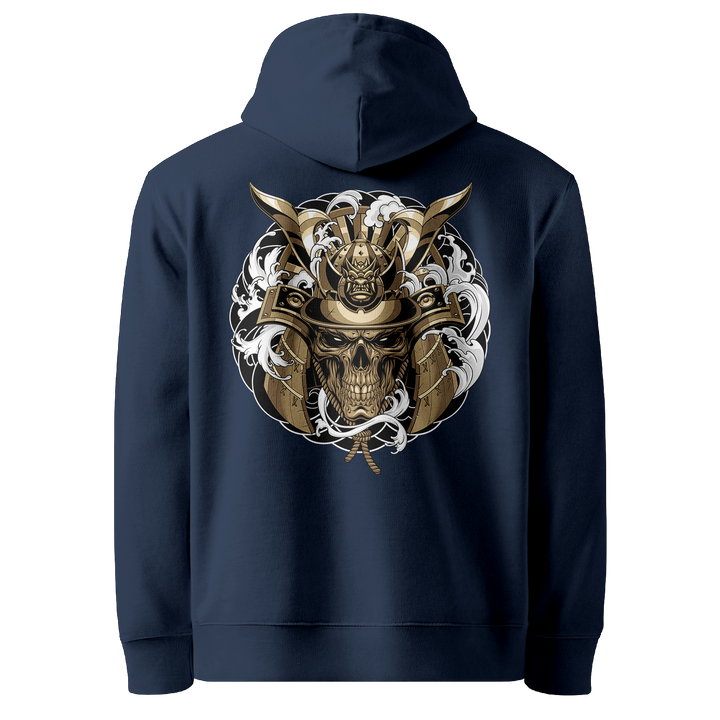 Spectral Sentinel Tattoo Hoodie - Navy