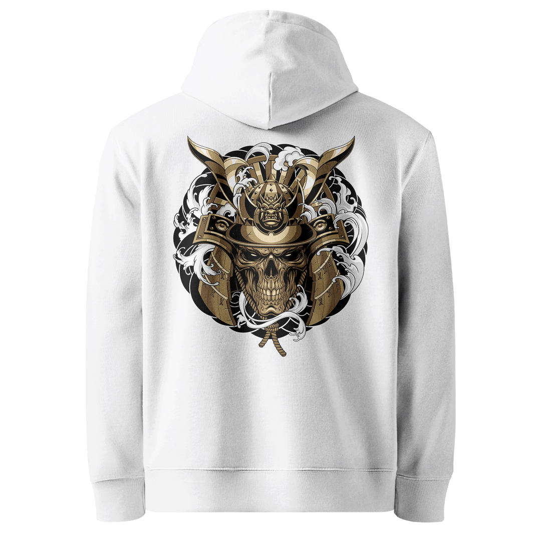 Spectral Sentinel Tattoo Hoodie - White