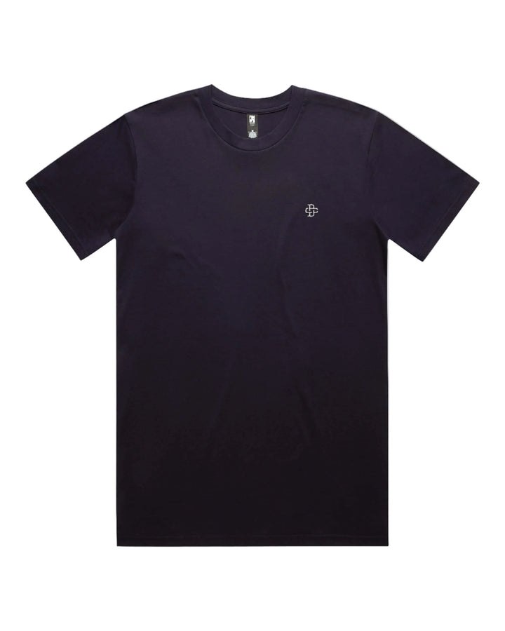 Front view of Japanese Graphic Tee – Japanese Tiger in Ink Blue