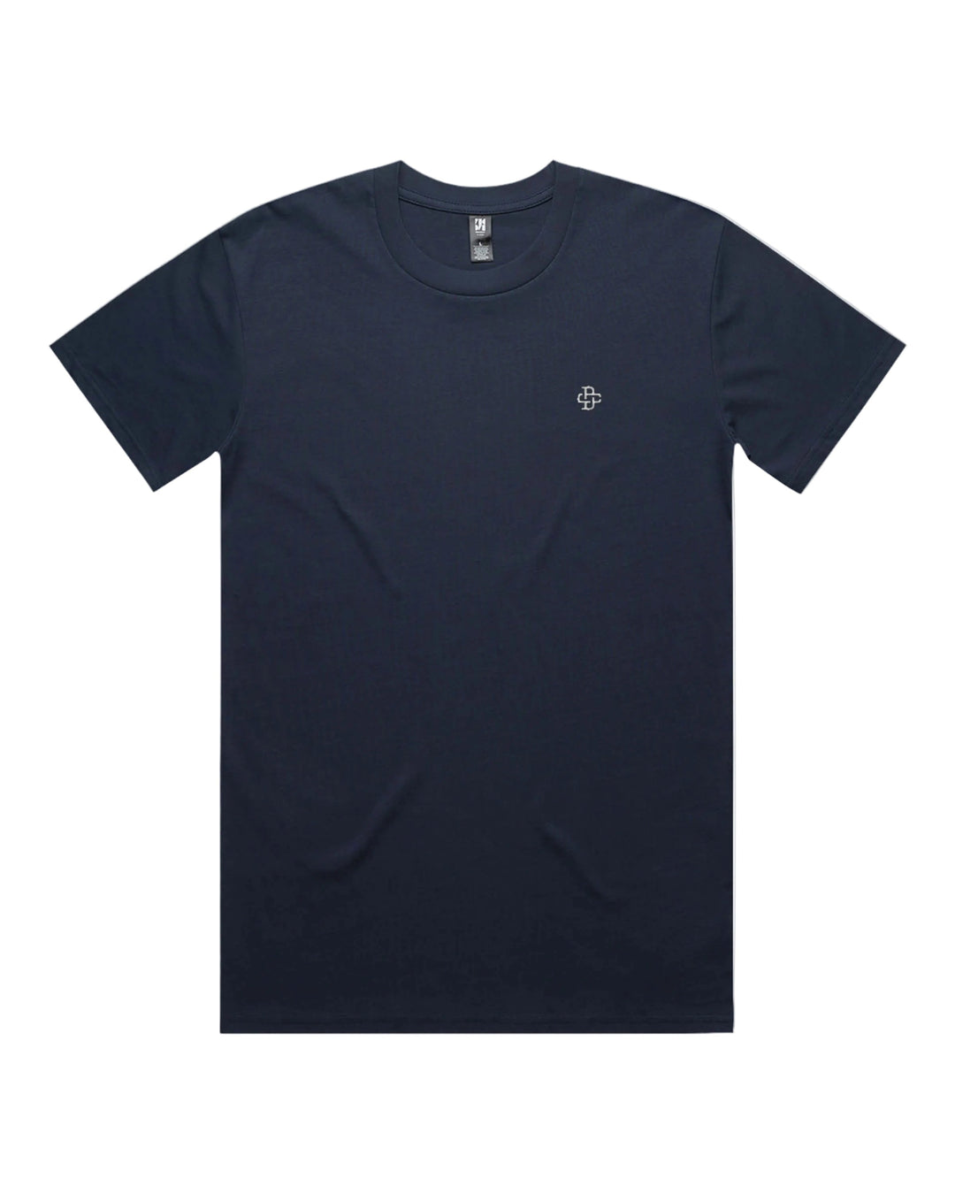 Front view of Japanese Graphic Tee – Irezumi Snake in Midnight Blue
