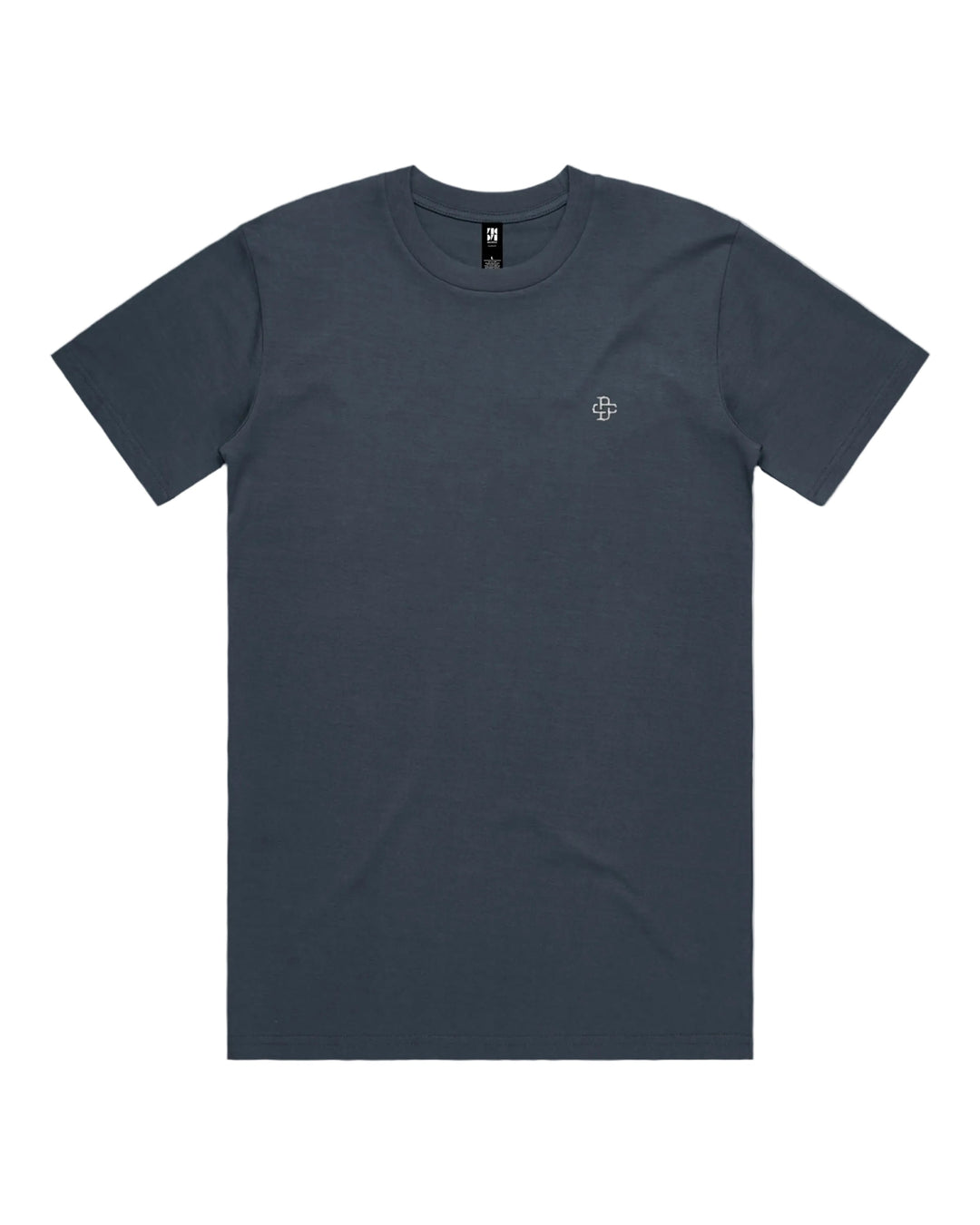 Front view of Japanese Graphic Tee – Irezumi Snake in Petrol Blue