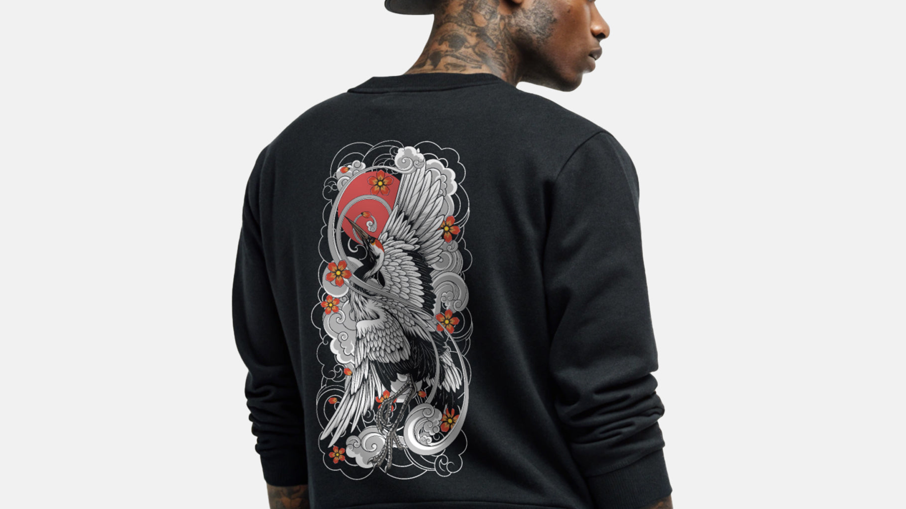 Featured Sweatshirts Collection with Irezumi-inspired designs, showcasing bold Japanese tattoo art on premium organic cotton sweatshirts.