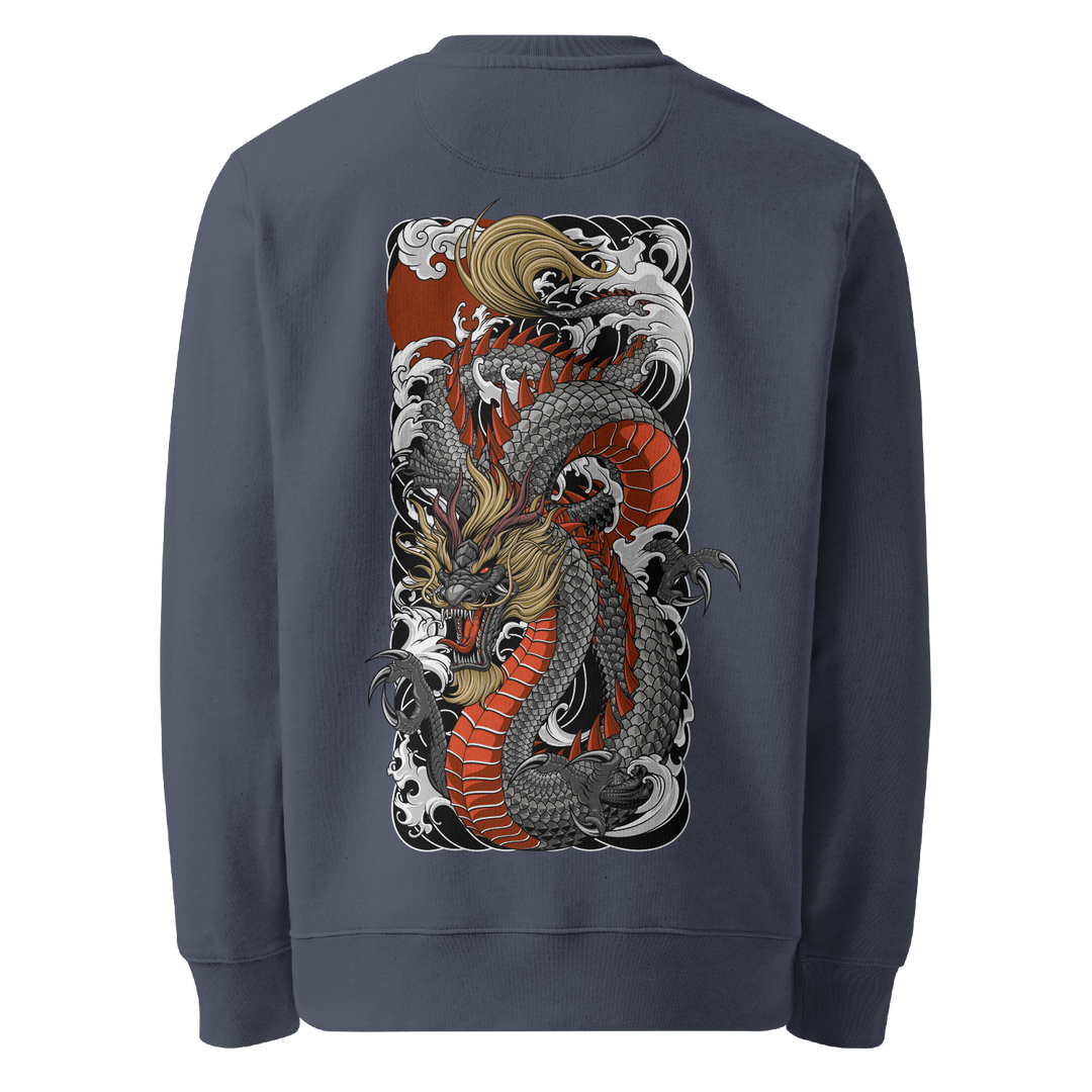 Tide Dragon Graphic Tattoo Sweatshirt - India Ink