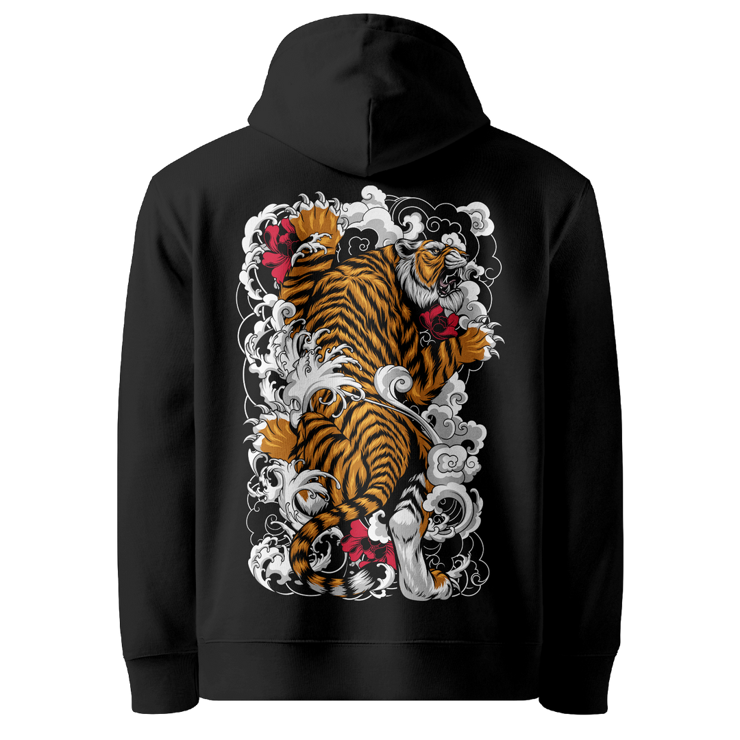 Tattoo-inspired graphic hoodie featuring original tattoo artwork. Premium heavyweight cotton for warmth and comfort.