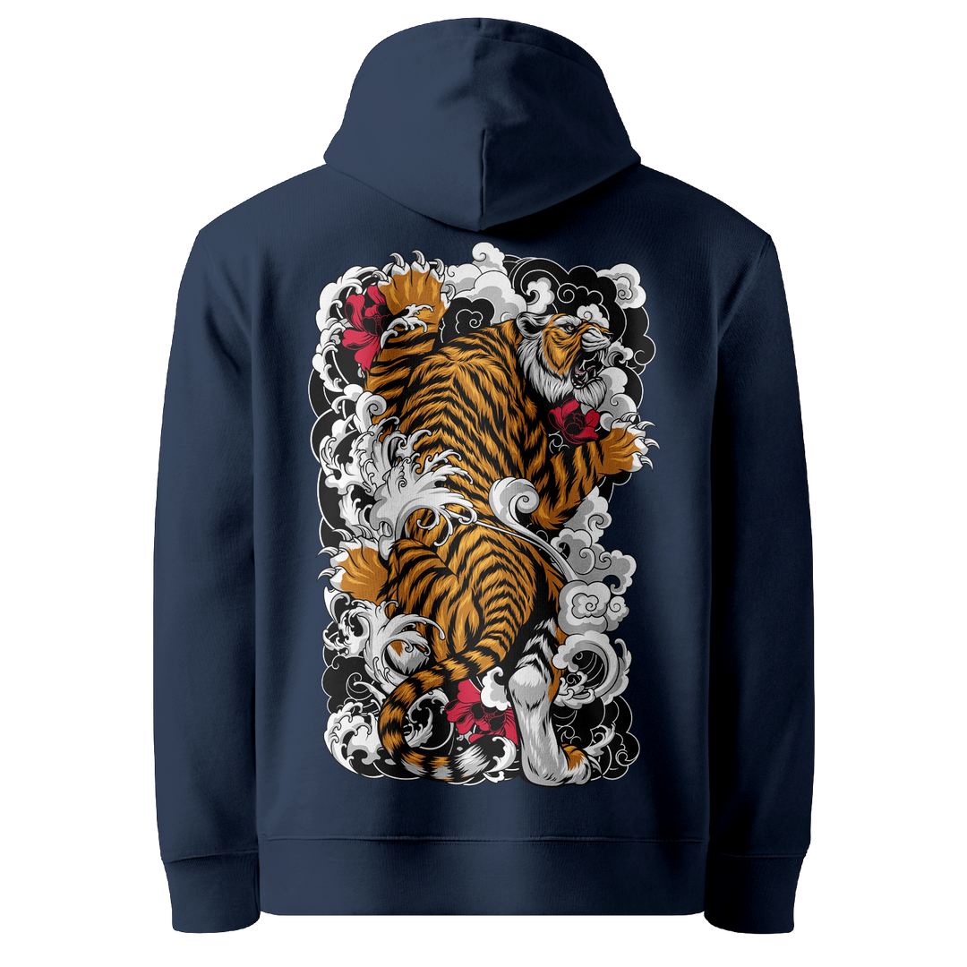 Tattoo-inspired graphic hoodie featuring original tattoo artwork. Premium heavyweight cotton for warmth and comfort.